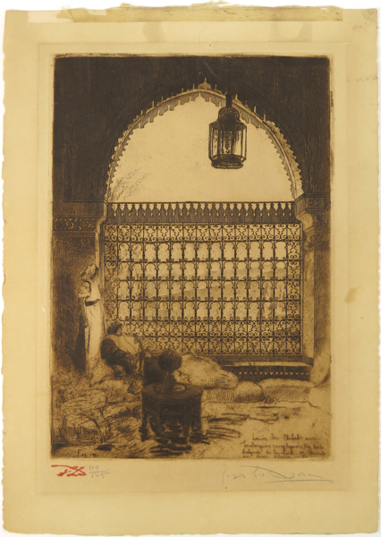 Degorce, Georges-Léo, etsning, "Fez", ed Braun Paris 1923, signerad och numrerad 119/175, pappersstorlek 36 x 26 cm_31220a_lg.jpeg