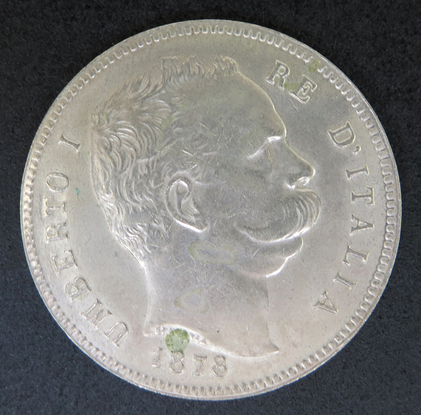 Silvermynt, Italien, 5 Lira Umberto I 1878_31247a_lg.jpeg