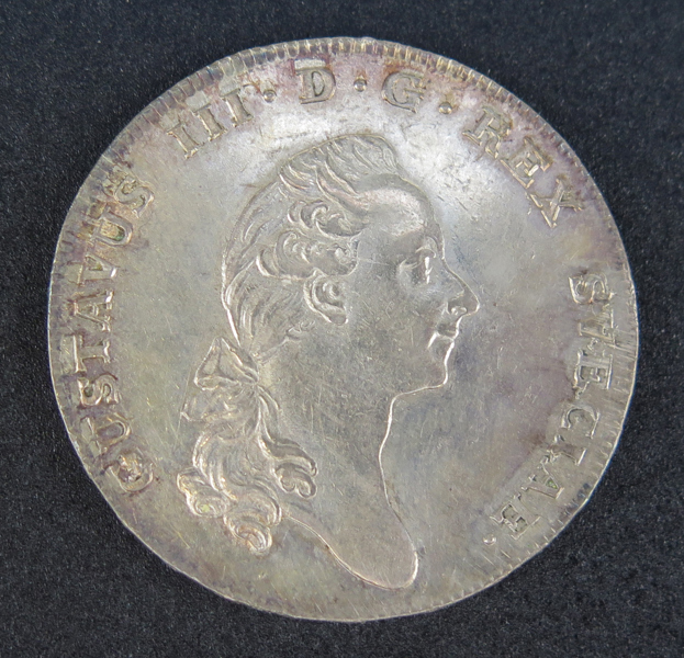 Silvermynt, 1 Riksdaler Gustav III 1777