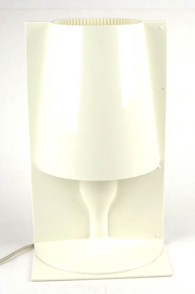 Laviani, Ferruccio för Kartell, bordslampa, vitt plexiglas, ”Take”, h 31 cm