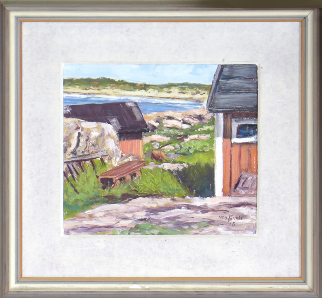 Johansson, Nils, olja, "Tylösand", signerad och daterad 1946, 26 x 29 cm