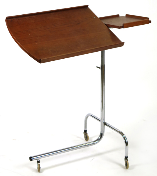 Nielsen, Holger Marius för HMAN, läsbord, teak och metall, 1950-60-tal, justerbar höjd och vinklar