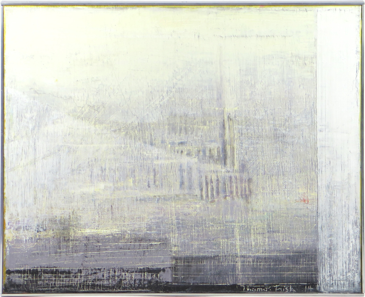 Frisk, Thomas, olja, "Venezia I", signerad och daterad 2014, 38 x 46 cm, proveniens: vinst i Hallands Konstförenings medlemslotteri