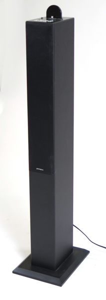 Bluetoothhögtalare, Dmtech DTSi160, svartlackerad, höjd 114 cm