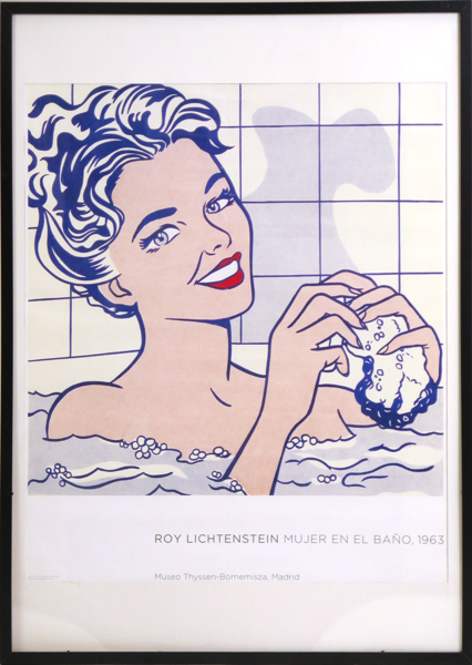 Liechtenstein, Roy, efter honom, poster, offset, Mujer en el bano, ed Thyssen Bornemisza 2009, synlig 78 x 64,5 cm, veck_33662a_8dbe44a5d9cc3d4_lg.jpeg