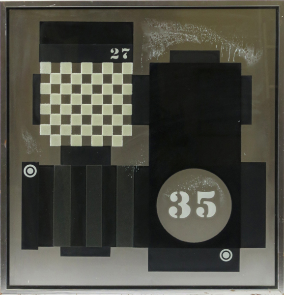 Riget, Karl Åge, metall med collage, komposition, signerad, daterad 1973 och numrerad 1/10, totalt mått 72 x 69 cm_33809a_lg.jpeg