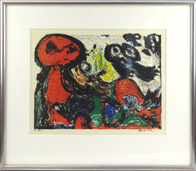 Balle, Mogens, färglito, komposition med kvinna och uggla, signerad EA, synlig pappersstorlek 28 x 36 cm _33862a_lg.jpeg