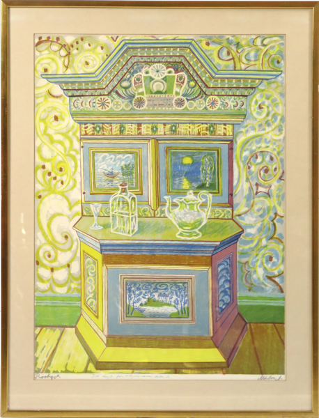 Andersson, Mårten, färglito, "Skåpet", signerad provtryck med dedikation, synlig pappersstolek 75 x 54 cm_34170a_lg.jpeg