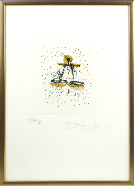 Dalí, Salvador, efter honom (?), etsning med pochoir, "Libra", ur The Twelve signs of the Zodiac (II), ed Léon Lamiel 1974, bär signatur och numrering E240/250, tryckt på B F Rives, _34505a_8dbf282b48828c5_lg.jpeg