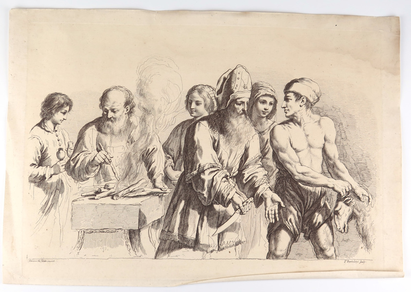 Bartolozzi, Francesco efter Guercino (egentligen Giovanni Francesco Barbieri), kopparstick, A sacrifice, _3505a_8d86f851ccf3b7d_lg.jpeg