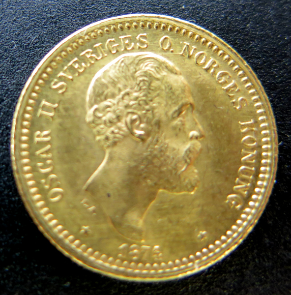 Guldmynt, 10 kronor, Oskar II 1874,  4,48 gram 900/1000 guld_35518a_8dc07bb5c9e8cdc_lg.jpeg