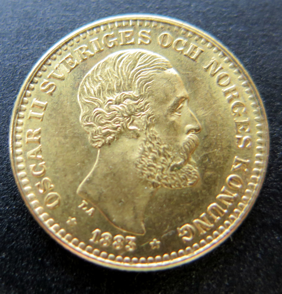 Guldmynt, 10 kronor, Oskar II 1883,  4,48 gram 900/1000 guld_35519a_8dc07bb5271a939_lg.jpeg