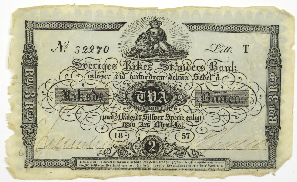 Sedel, 2 Riksdaler Banco, Sveriges Rikes Ständers Bank 1857,_3556a_8d87044f444f07d_lg.jpeg