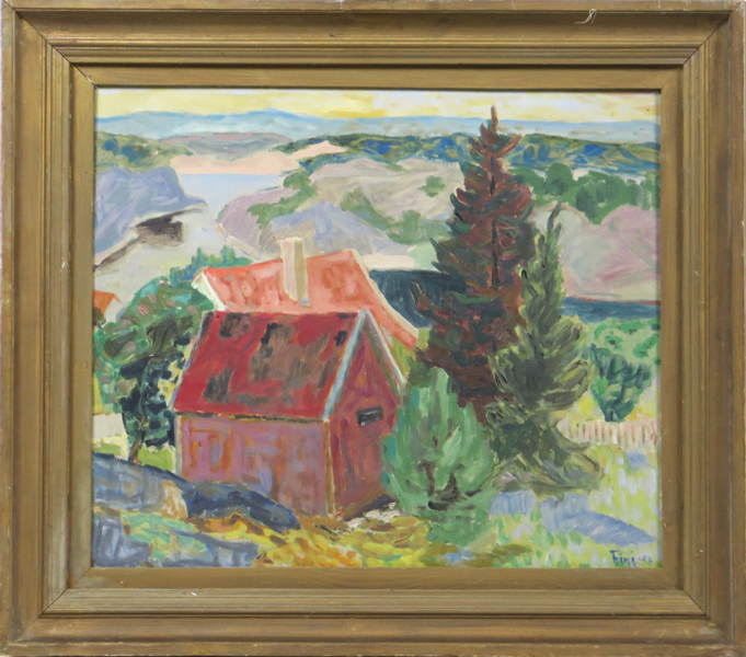 Nilssen, Finn, olja, "Från gamla Hellesund", signerad och daterad -47, 46 x 55 cm_35614a_8dc12bc8f59cb5f_lg.jpeg