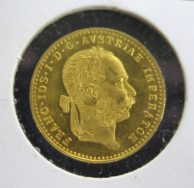 Guldmynt, Österrike 1 dukat Frans Josef 1915, 3,5 gr 986/1000 guld, den högsta guldhalten i något mynt i världen_35615a_8dc12bc7e9f3e17_lg.jpeg