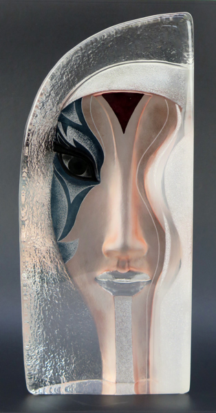 Mats Jonasson,  skulptur, glas, "Aurora", ur serien Masq, signerad och numrerad 24/49, h 40 cm_35625b_8dc137256720481_lg.jpeg