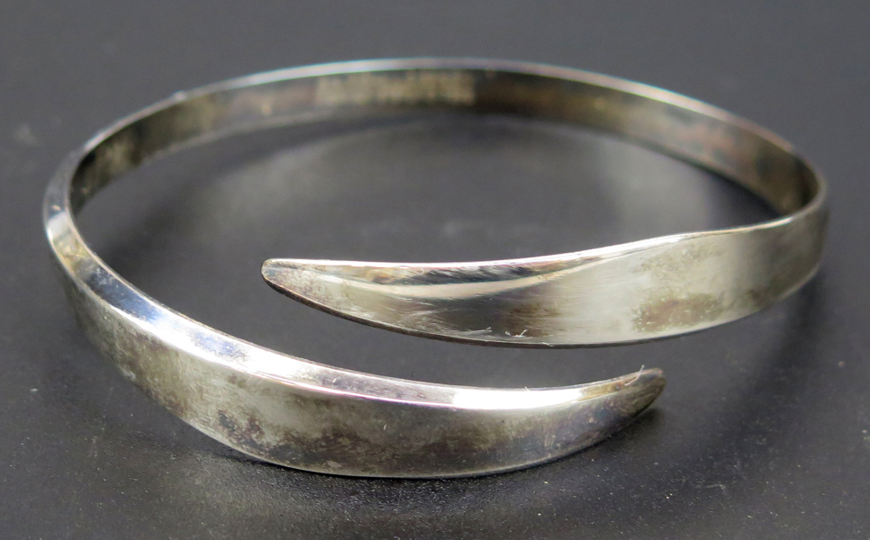 Okänd designer för David Andersen, Oslo, armring, sterlingsilver, stämplad, innermått cirka 7 x 6 cm