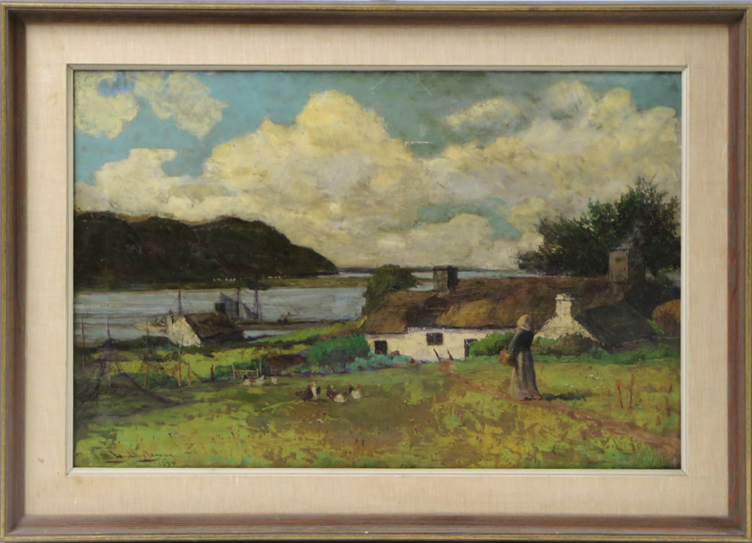 Okänd engelsk konstnär, kustparti från Wales, otydlig signatur, a tergo betecknad JHH North Wales 1890, 51 x 76 cm_36398a_lg.jpeg