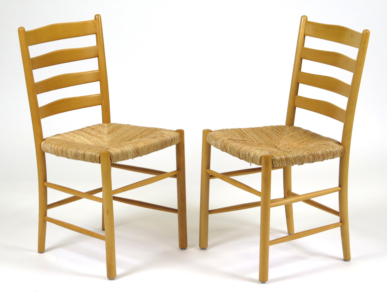 Okänd designer, stolar, 1 par, bok med flätad sits, modell snarlik Kaare Klints "Kirkestolen"_36653a_lg.jpeg