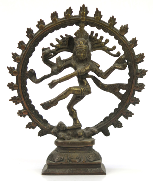 Skulptur, brons, Shiva, Indien, 1900-talhöjd 23 cm