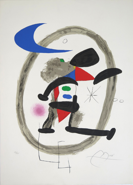 Miró, Joan, färglito, "Arlequin Circonscrit" 1973, signerad och numrerad 55/75, pappersstorlek 75,5 x 52 cm, litteratur: Mourlot 887_37094a_lg.jpeg