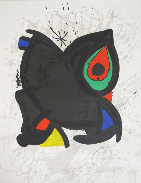 Miró, Joan, färglito, "Grand Palais" 1974, signerad och numrerad 82/100, pappersstorlek 64,5 x 51 cm, litteratur: Mourlot 942_37095a_lg.jpeg
