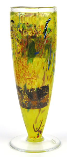 Vallien, Bertil för Kosta Boda, vas, glas, "Satellite", dekor av polykroma färgfält, etikettsignerad, h 29 cm_37126a_8dc3f861c875244_lg.jpeg