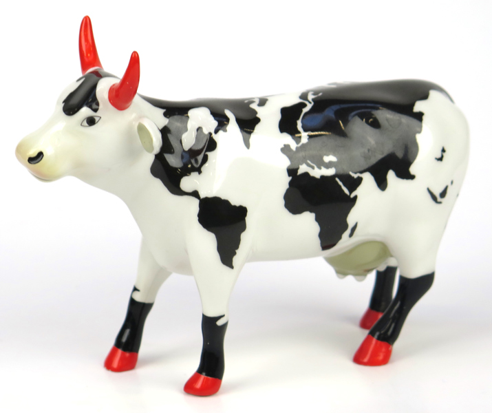 Middleton, Nicholas för Cow Parade, figurin, bemålat porslin, ko, design 2002, detta ex daterat 2003 och numrerat 2/5, l 16 cm_37135a_8dc3f899ffd3121_lg.jpeg