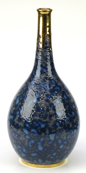 Okänd designer, vas, glaserad keramik, dekor i blått och guld, höjd 37 cm_37453a_lg.jpeg