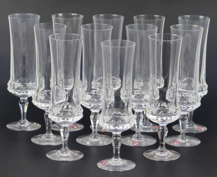 Lundin, Ingeborg för Orrefors, champagneglas, 12 st, 'Silvia', design 1957, h 20 cm