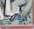 Gunarsa, Nyoman, olja, balinesisk musiker, signerad och daterad 2005, 175 x 125 (!) cm, i rikt skulpterad träram