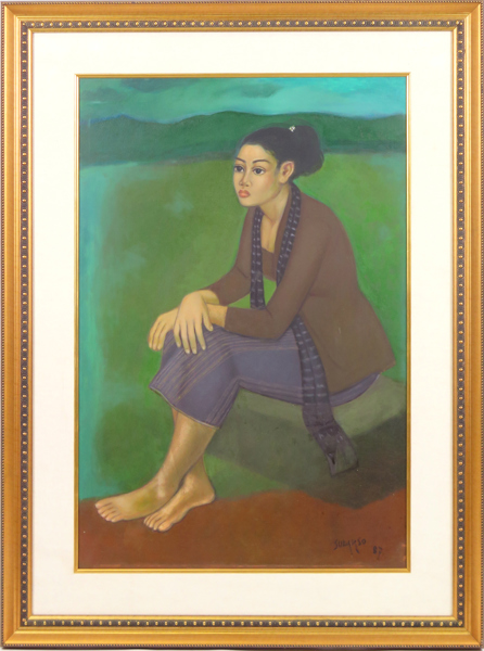 Sudarso, olja, sittande balinesisk kvinna, signerad och daterad -98, 112 x 75 cm_37917a_8dc549e0e546674_lg.jpeg
