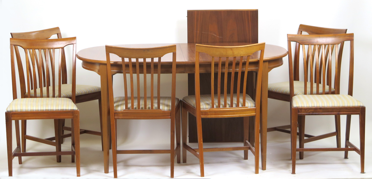 Skogh, Svante, matbord samt 6 stolar, mahogny, "Vindö", 1 iläggsskiva, bord tot längd 189 cm_38097a_8dc5959596db297_lg.jpeg