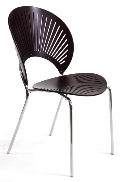 Ditzel, Nanna för Fredericia Furniture, stol, brunlackerat böjträ och metall, "Trinidad", design 1993