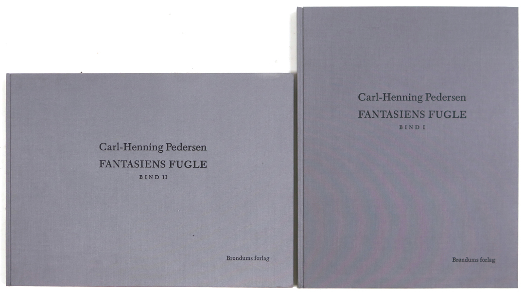 Bok: Pedersen, Carl Henning, "Fantasiens Fugle, 102 tusch-tegninger 1948-1954", tom I-II, Brøndums Forlag, København 1989, 2 folioband i skyddskassett, signerad, 500 ex_38528a_8dc644ae6b09b72_lg.jpeg