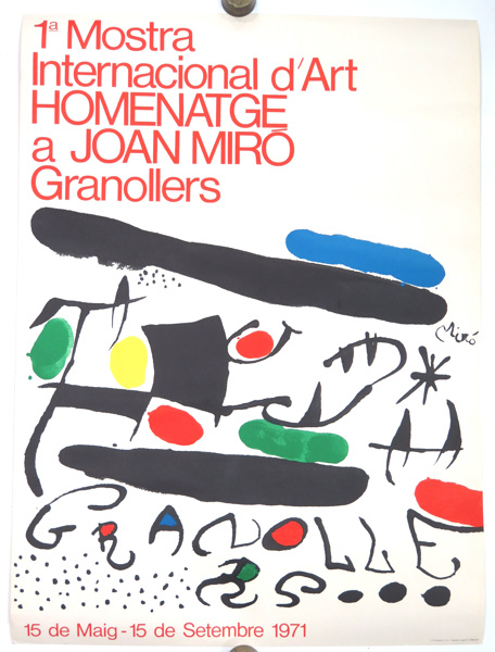 Miró, Joan, litograferad poster, "1ª Mostra Internacional d´Art, Homenatge a Joan Miró, Granollers 1971",_3858a_8d875137ab3dc4c_lg.jpeg