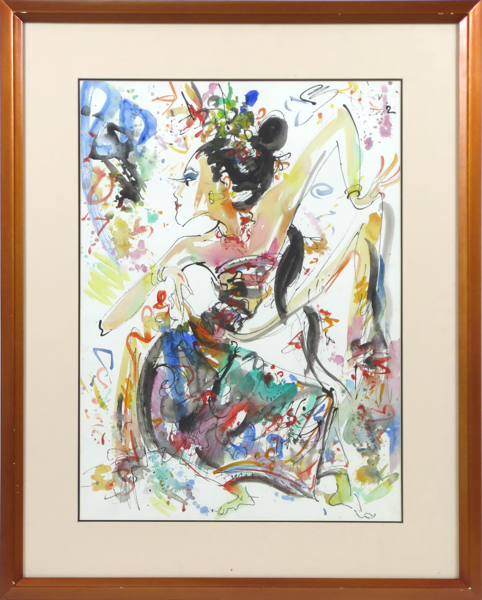 Gunarsa, Nyoman, akvarell, balinesisk danserska, signerad och daterad 2002, synlig pappersstorlek 74 x 55 cm_38709a_8dc6dc401c3c755_lg.jpeg