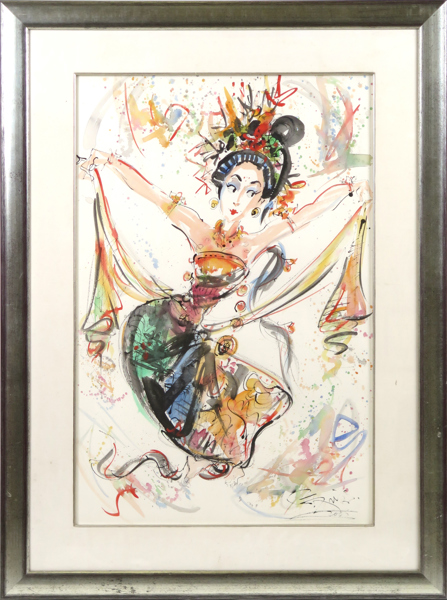 Gunarsa, Nyoman, akvarell, balinesisk danserska, signerad och daterad 2005, synlig pappersstorlek 99 x 65 cm_38710a_8dc6dc4129cae75_lg.jpeg
