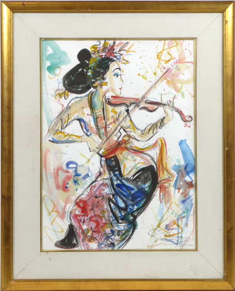 Gunarsa, Nyoman, akvarell, balinesisk musiker, signerad och daterad 2005, synlig pappersstorlek 75 x 55 cm_38723a_8dc6dcd53440b63_lg.jpeg