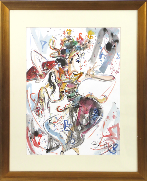 Gunarsa, Nyoman, akvarell, balinesisk danserska, signerad och daterad 2005, synlig pappersstorlek 74 x 54 cm_38734a_8dc6dd2259ed6fb_lg.jpeg