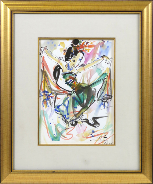 Gunarsa, Nyoman, akvarell, balinesisk danserska, signerad och daterad 2006, synlig pappersstorlek 41 x 29 cm_38745a_8dc6ddce1d78a83_lg.jpeg