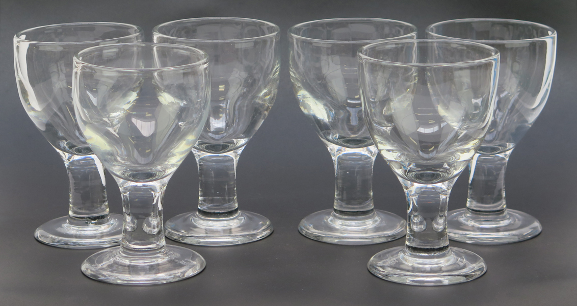 Persson-Melin, Signe för Boda, ölglas, 6 st "Ruben", design 1967, höjd 16 cm