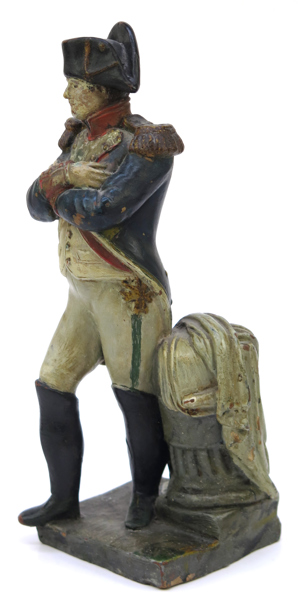 Okänd fransk konstnär, 1800-tal, skulptur, bemålad terrakotta, Napoleon Bonaparte, h 28 cm