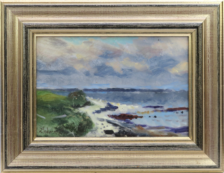 Liljefors, Lindorm, olja, motiv från Gotland, signerad, 17 x 25 cm