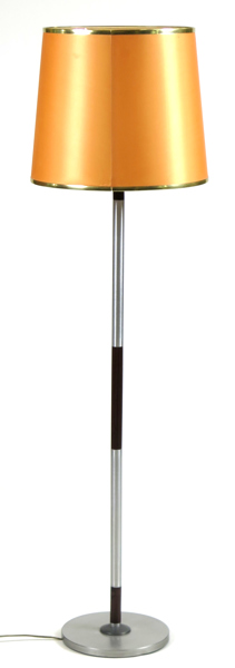 Okänd dansk designer, omkring 1960, golvlampa, aluminium och palisander, höjd 118 cm