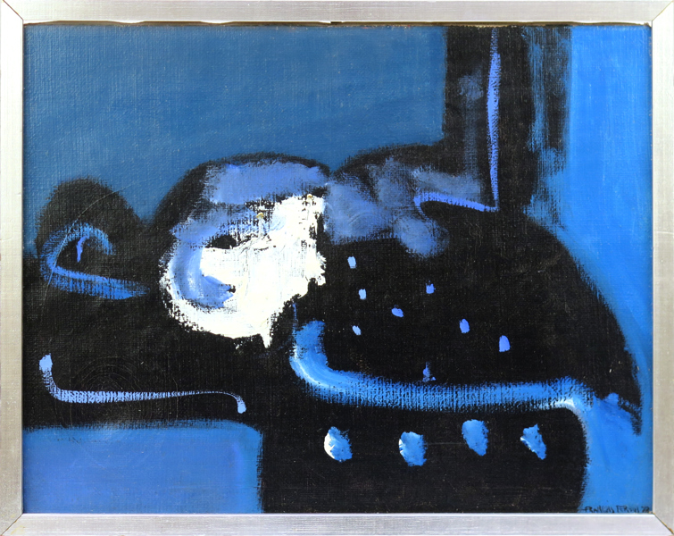 Tersol Potel, François, olja, "Le scarabé...", signerad och daterad 1978, 36 x 46 cm