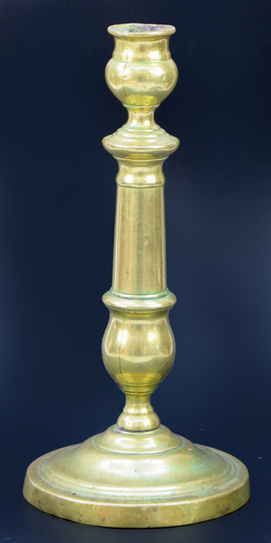 Ljusstake, mässing, empire, 1800-talets början, h 30 cm