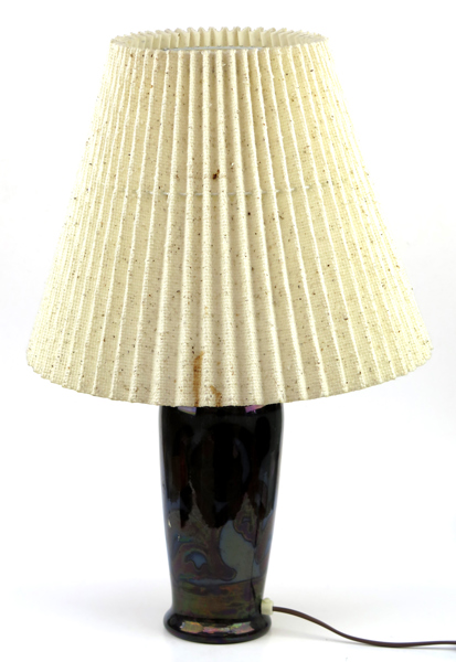 Böckman, Edgar för Höganäs, bordslampa, glaserat lergods, art-déco, 1920-tal, h exklusive lamphållare 33 cm