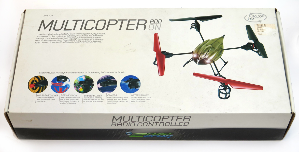 Multicopter, 2fast2fun, i originalförpackning, medföljer missile launcher