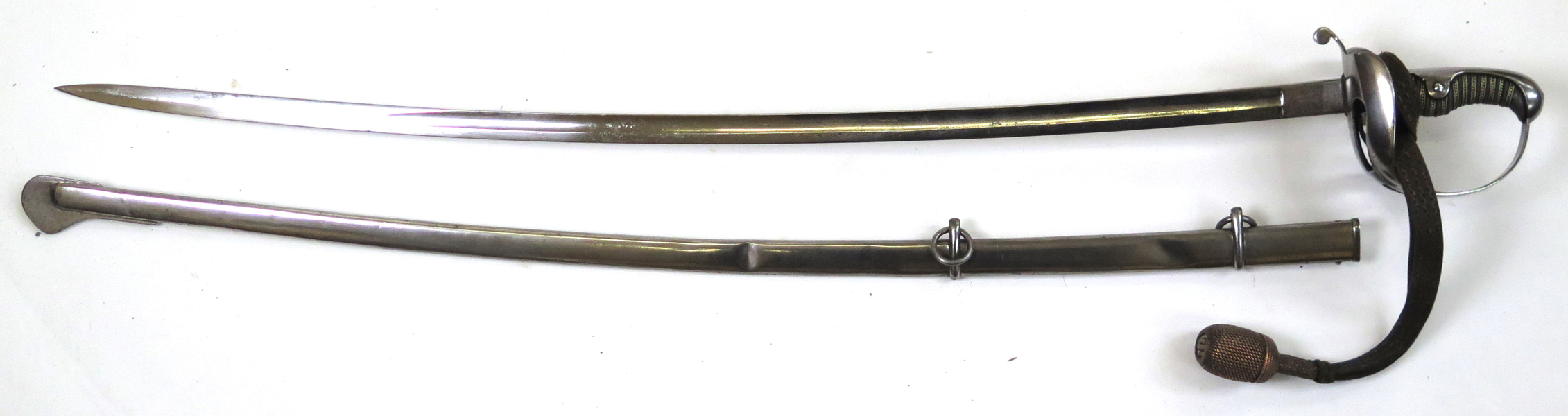 Sabel i balja med portépé, Preussen, 18-1900-tal, etsad klinga med Hohenzollerns vapen, längd 103 cm